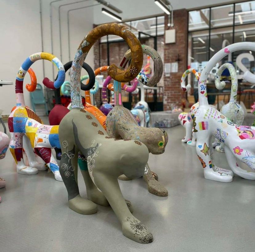 Decorted monkey sculptures TNFoI21 Photo Hartlepool Art Gallery